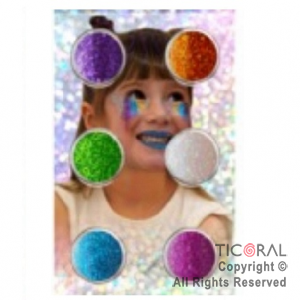 MAQUILLAJE ARTISTICO GLITTER COLORES SURTIDOS x 12 GR (PACK X 3 UNID)